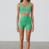 Stripe Rib Crop Top - Parrot Green