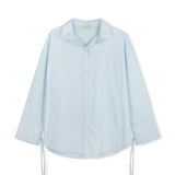 Powder Blue Cotton Tie Shirt