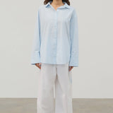 Powder Blue Cotton Tie Shirt