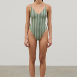 Green Zig Zag One Piece