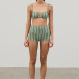 Green Zig Zag Balconette Bra Cup