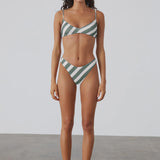 Eucalyptus Textured Stripe Curve Brief