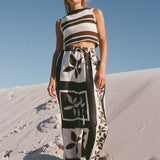 Sarong Flower Linen Pant