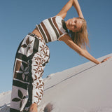 Sarong Flower Linen Pant