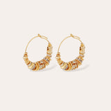 Gas Bijoux Aloha Strass Hoop Earrings - Gold