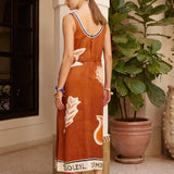 Alemais Soleil D'Amour Silk Midi Dress