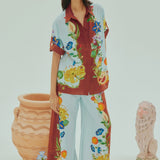 Dahlia Floral Linen Pants