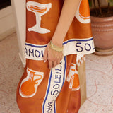 Alemais Soleil D'Amour Tapered Silk Pant