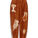 Alemais Soleil D'Amour Tapered Silk Pant