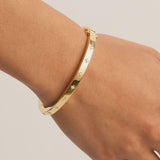 18k Gold Vermeil Live in Love Hinged Bracelet