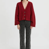 Blanca Pepa Cardigan - Burgundy