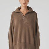 Milan Zip Sweater - Cocao