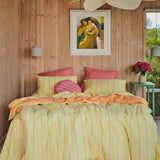 Pina Colada Stripe Linen Quilt Cover