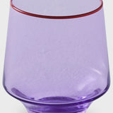 Lilac Colour Block Tumbler Glass 2P