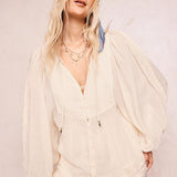 Spell Ines Boho Blouse - Light Sand