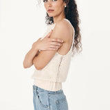 Rowie Catalina Knit Tank - Cream