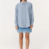 Rowie Marina Silk Mini Skirt - Cornflower