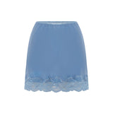 Rowie Marina Silk Mini Skirt - Cornflower