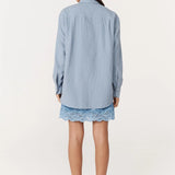 Rowie Ramona Silk Long Sleeve Shirt - Periwinkle