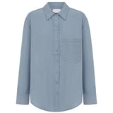 Rowie Ramona Silk Long Sleeve Shirt - Periwinkle