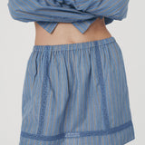Rowie Suri Lace Mini Skirt - Lagoon