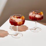 Two Wave Coupe Glasses - Clear