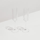 Two Wave Flutes - Clear