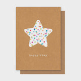Confetti Star Birthday Card