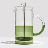 Two Tone Coffee Plunger - Clear + Green