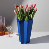 Metal Star Vase - Blue