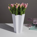 Metal Star Vase - White
