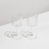 Two Wave Wine Glass - Clear