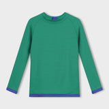 Mini Rib Rashie -  Emerald Green
