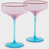 Rose With A Twist Margarita Glass 2P Set